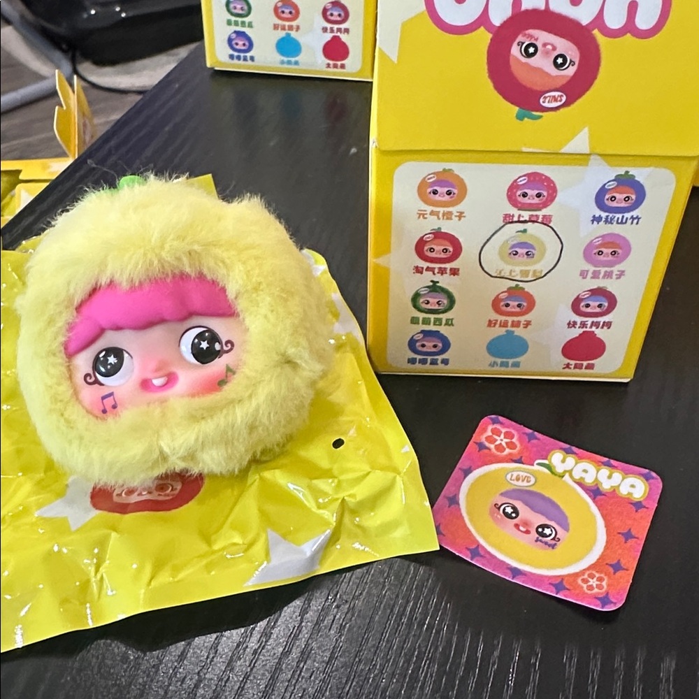 Yaya Fun Fruits Yellow/Pink Plush Toy NIB